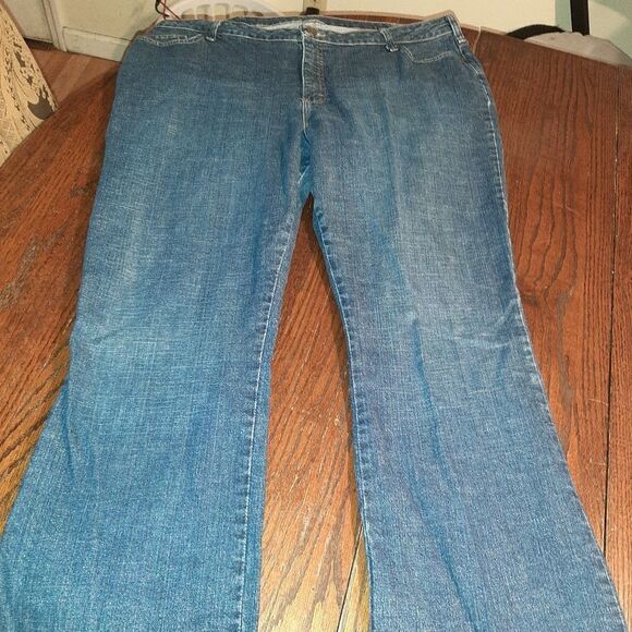 GUC Size 22W Merona Bootcut Denim Blue Jeans - Picture 1 of 3